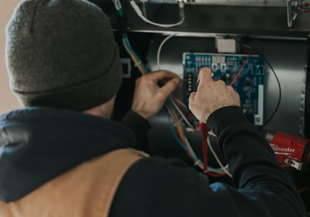 hvac working on wiring